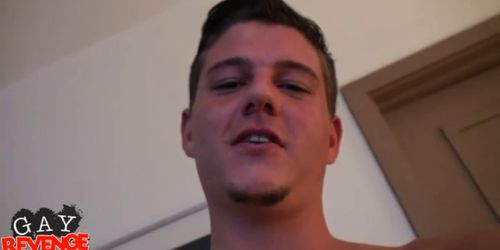 Butt of a gay impaled on cock