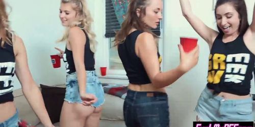 Crazy college teens fucked by horny friends big dicks