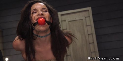 Hot ass slave anal banged in dungeon