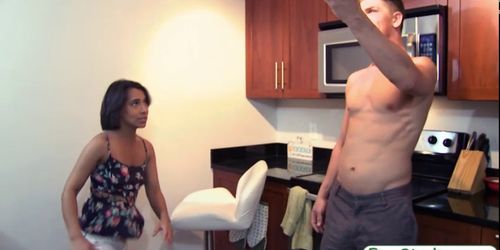 Brunette teen babe Penny Nichols gets banged by stepbro