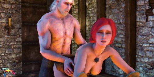 Sexy Triss Merigold sex and blowjob compilation