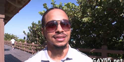 Buff body builder sucking