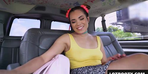 Asian babe with big ass gets fucking in the car