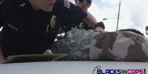 Fake american soldier gets arrested by perverted office