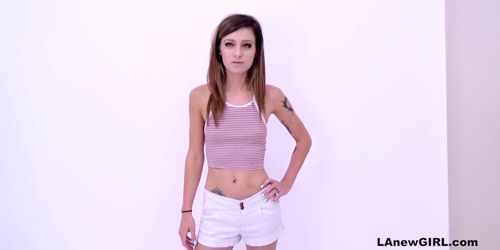 Teen fucked at photoshoot casting audition