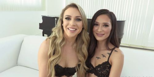 Zoey Taylor first lesbian ANAL experience