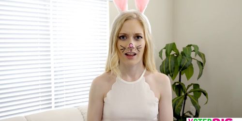 Bunny stepsister teen found my big cock in her mouth