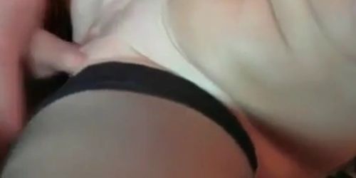 Mature girl with big tits does young boy