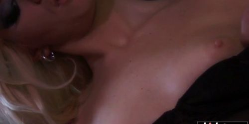 Blonde has fun with one horny stud