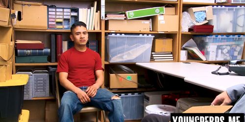 Loss Prevention officer kept an eye on the latino male