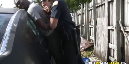 Gay Horny Cops have wild sex with car thief after being