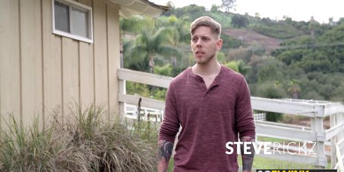 Twink stepbrothers pick random stranger for some action