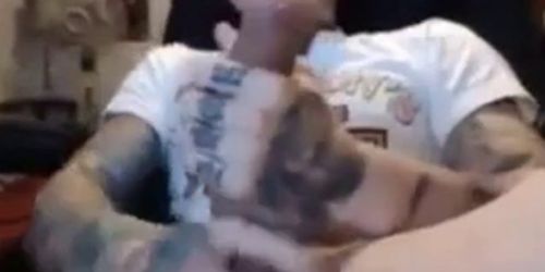 Latin tattoo biggest cock cumshot