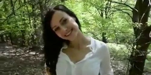 Cute German Teen Blowjob Outdoor