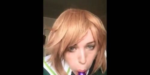 trap teen tease using dildo