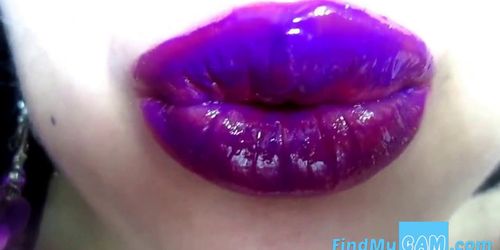 lipstick fetish - purple