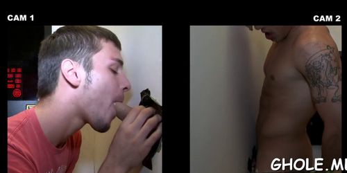 Fucking gay ass through a hole