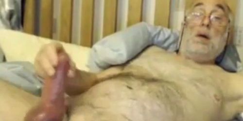 Bi Grandpa Plays With His Big Cock