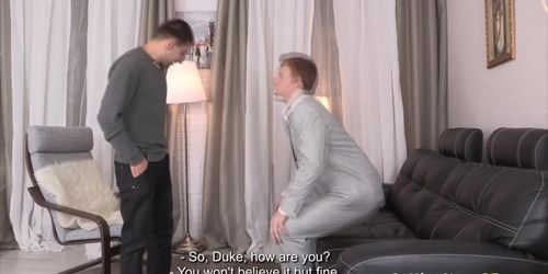 Sexy Russian teen pleases BF friend for money