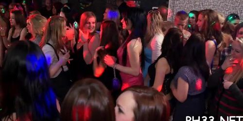 Tons of group sex on dance floor