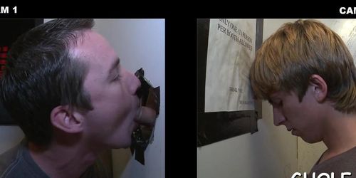 Going for gay cock in a gloryhole