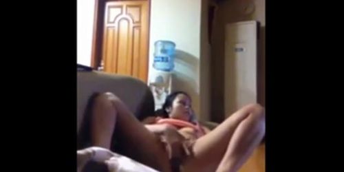 Girl masturbate while watching porn 7