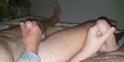 Hairy dad and his chubby boy nice cocks part1