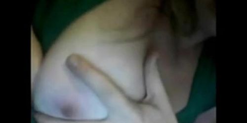 UK girl quick boob flash on webcam