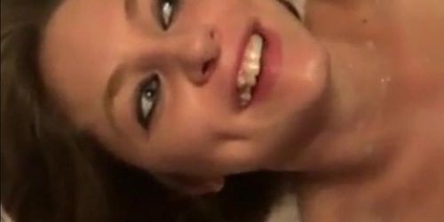 GORGEOUS white whore gets a lot of cum from black guys 