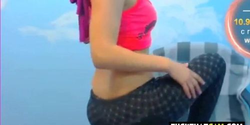 Hot Arab babe dancing with hijab on