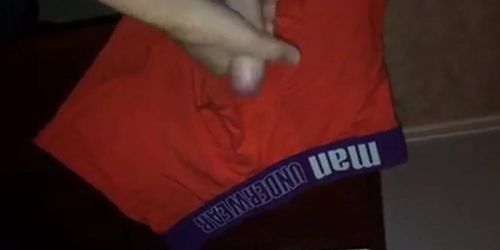 CUM on my boxers