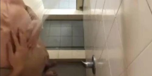 boy fun in shower