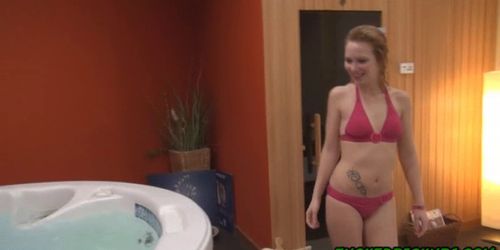 Electra Angel was banged her coozy in the jacuzzi with 