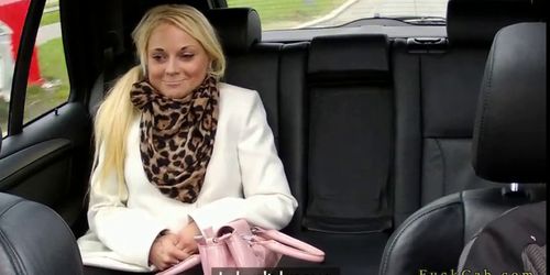 Great ass blonde fucked on backseat in fake taxi