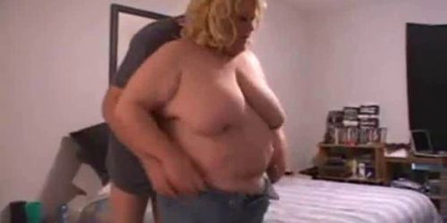 Fat blonde woman gets fucked hard