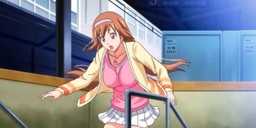 Redhead anime school doll seducing her cute teacher