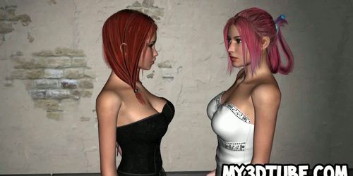 Foxy 3D cartoon redhead babe gets fucked by a zombie