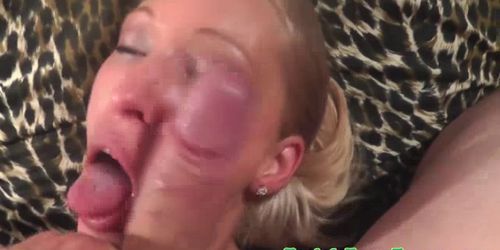 Foxy blonde euro stunners creamy facial 