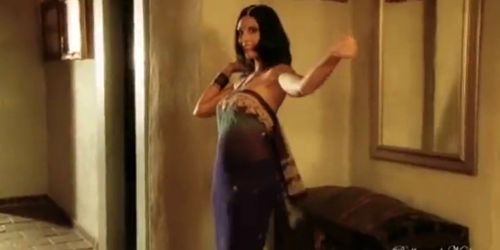 Bellydancer teases sensually