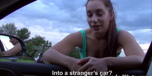 Horny Hitch hiker Jenny gets fucked hard by a strangers