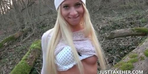 Amazing blonde teasing shaft and masturbating in POV st