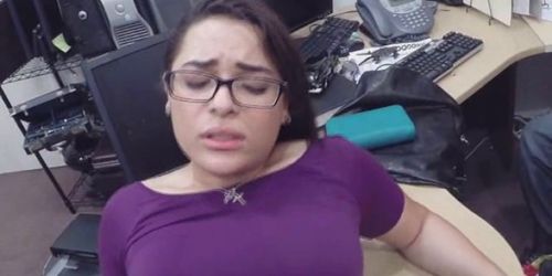 Nerdy Mom Gets Hard Drilling And Facial For Stealing