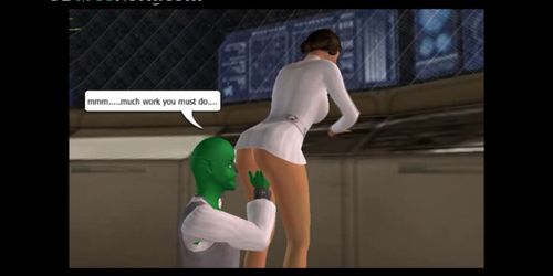 Space Babe Fucked by Alien