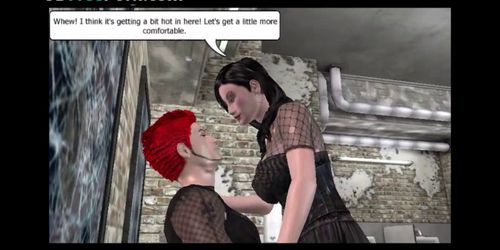 Goth couple fucks in bathroom