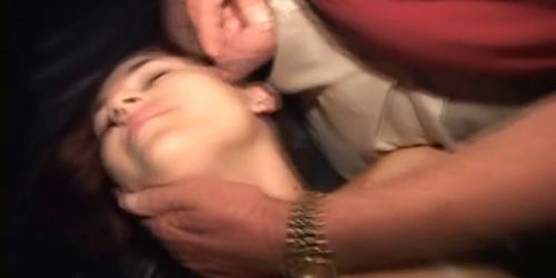 Gang banged cumshot slut