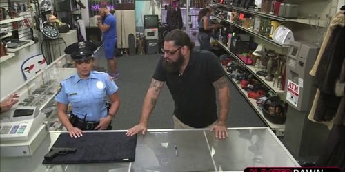 Sexy and busty police officer sells her firearm gets Sh