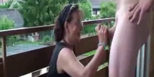 Slutty Mature Wife Doggystyled On The Balcony