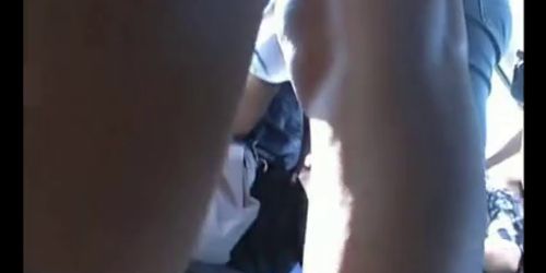 Upskirt Teen White Thong