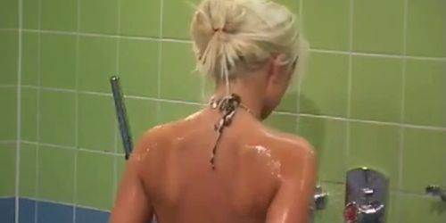 Hot german blonde Jordan Kane in shower