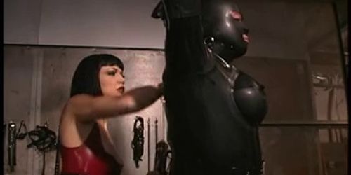 Horny mistress getting her slave ready for some action